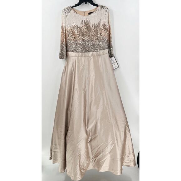 Betsy & Adam Embellished Satin Ball Gown - Picture 3 of 7